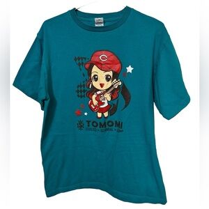Tomomi Ogawa Tour Band Scandal Heavyweight Reds Teal Men’s XL T-Shirt MINT